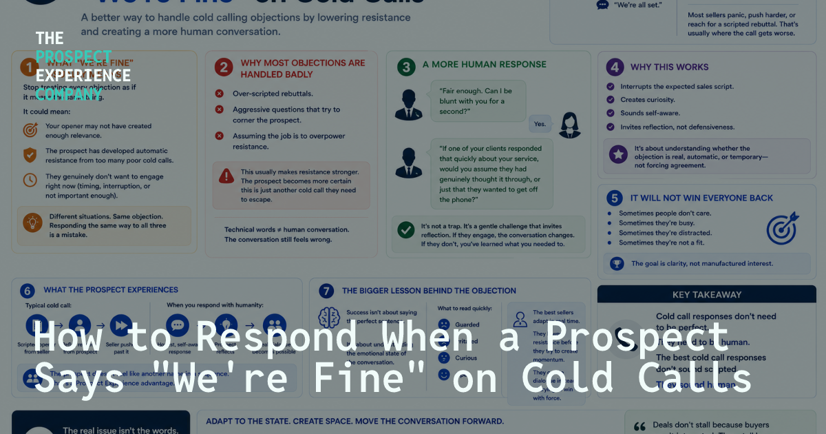 How to Respond When a Prospect Says "We're Fine" on Cold Calls | The ...